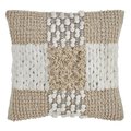 Saro Lifestyle SARO 2643.N18S Down Filled Throw Pillow with Cross Moroccan Design  Natural 2643.N18S